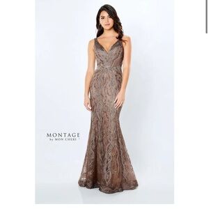 Montage by Mon Cheri Dress - Mocha - Size 16